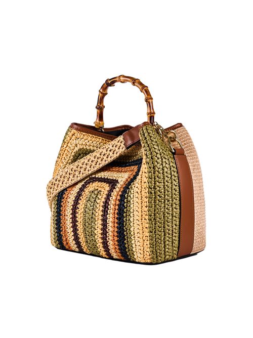 Borsa Cayos Twist T05 Verde/Beige/Marrone viamailbag | CAYOS TWISTT05